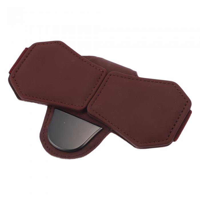 Hihaha 車用サングラスクリップ マグネット式 ユニバーサル サンバイザー眼鏡ホルダー クリップ PUレザ..