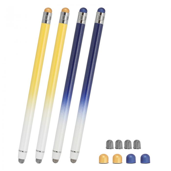 PATIKIL 4本パック タッチスクリーン用スタイラスペン 長さ142mm 2 in 1 高感度タッチペン 多機種対応 ..