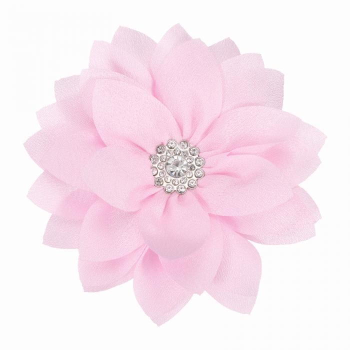 PATIKIL 女性用優雅な花ブローチピン ウェディングパーティーギフトスーツ服帽子ドレス コートアクセサリー用布フラワーフローラルクリス タルブローチラ ペル...