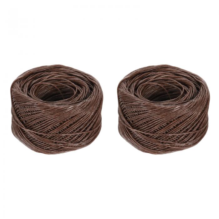 PATIKIL 2個200ft/61mビーズワックスウィックロープ 1.2mm厚ろうそく作りウィック ろうそくストリング..