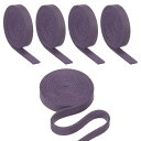 PATIKIL 8mm フラットレザーストラップ 1M 5ロール PUレザーストリップ 片面 DIY 工芸品作り ブレスレット 財布 ストラップ 宝石メイキング用 ダークパープル
