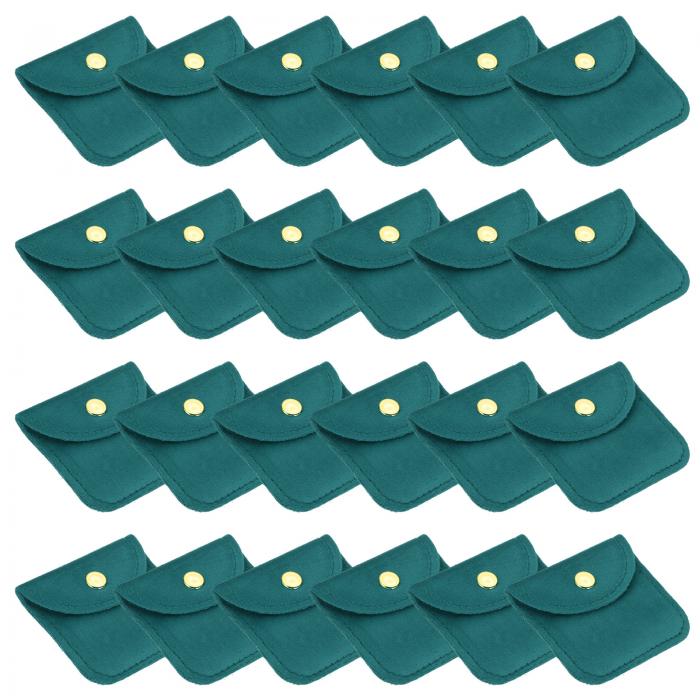 PATIKIL 3x3インチのベルベット宝石ポーチ、24個の宝石パッケージギフトバッグ、ブレスレット、ネックレス、リング、時計用のスナップボタン付き、レイクブル...