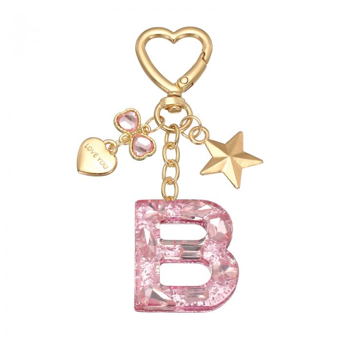 PATIKIL キーチェーン キーホルダー イニシャルレター かわいいデコレーション カップの飾り キーチェーン装飾 バックパック ハンドバッグ 財布用 レター...