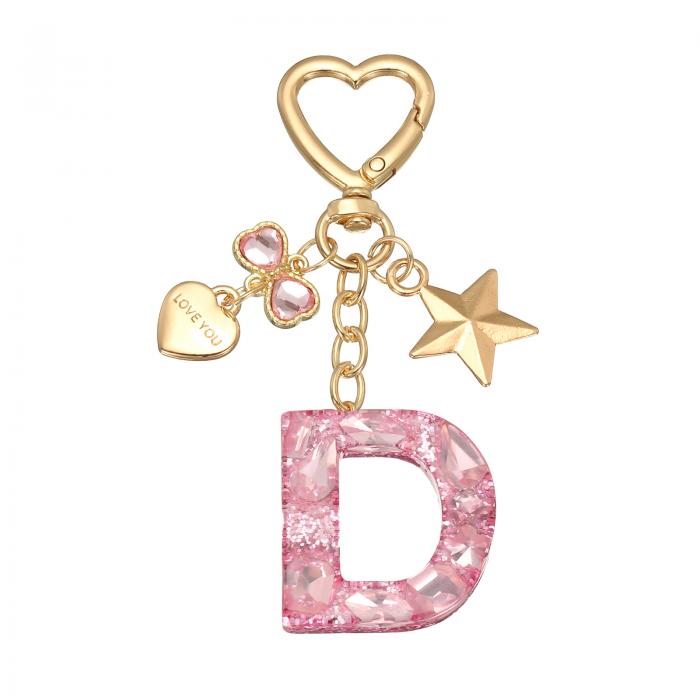 PATIKIL キーチェーン キーホルダー イニシャルレター かわいいデコレーション カップの飾り キーチェーン装飾 バックパック ハンドバッグ 財布用 レター...