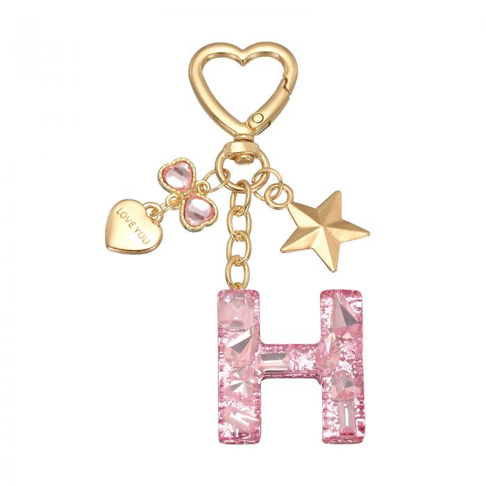 PATIKIL キーチェーン キーホルダー イニシャルレター かわいいデコレーション カップの飾り キーチェーン装飾 バックパック ハンドバッグ 財布用 レター...