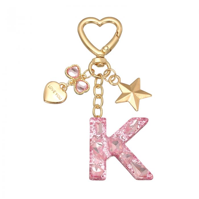 PATIKIL キーチェーン キーホルダー イニシャルレター かわいいデコレーション カップの飾り キーチェーン装飾 バックパック ハンドバッグ 財布用 レター...