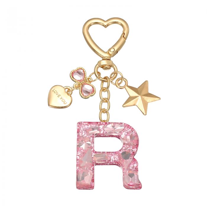 PATIKIL キーチェーン キーホルダー イニシャルレター かわいいデコレーション カップの飾り キーチェーン装飾 バックパック ハンドバッグ 財布用 レター...