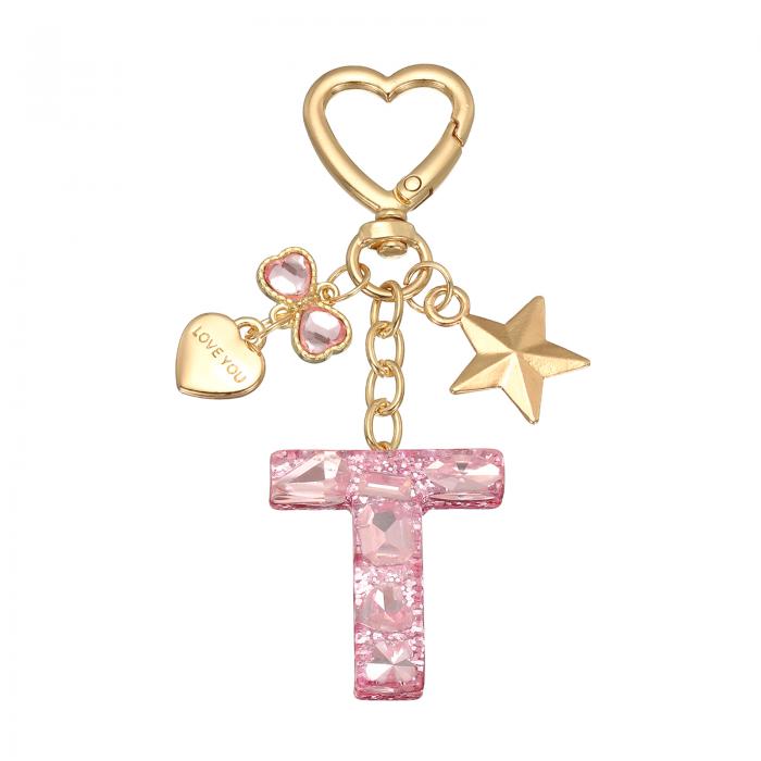 PATIKIL キーチェーン キーホルダー イニシャルレター かわいいデコレーション カップの飾り キーチェーン装飾 バックパック ハンドバッグ 財布用 レター...