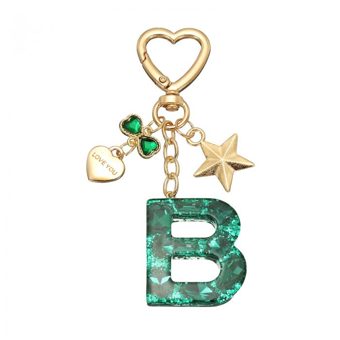 PATIKIL キーチェーン キーホルダー イニシャルレター かわいいデコレーション カップの飾り キーチェーン装飾 バックパック ハンドバッグ 財布用 レター...