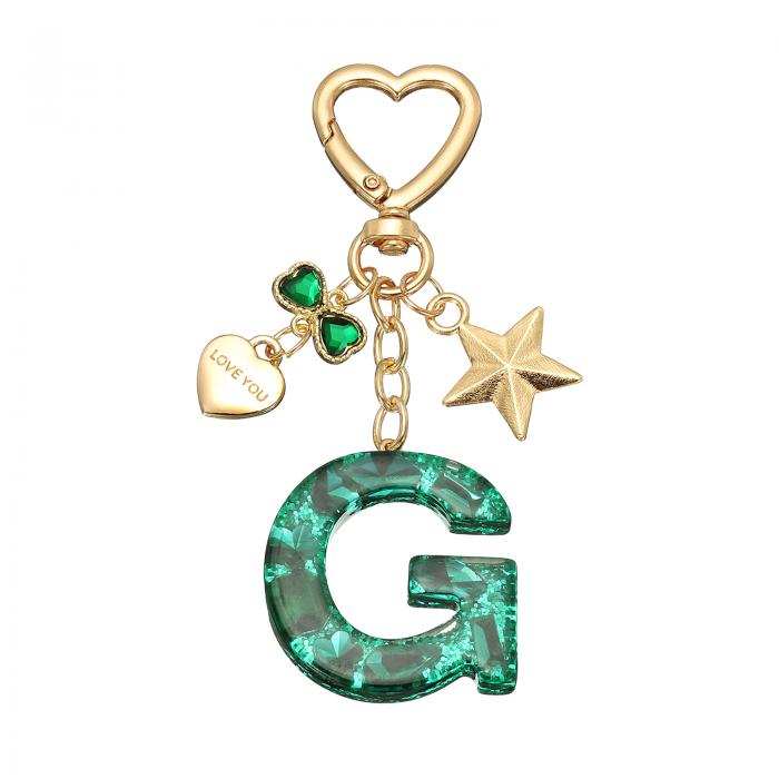 PATIKIL キーチェーン キーホルダー イニシャルレター かわいいデコレーション カップの飾り キーチェーン装飾 バックパック ハンドバッグ 財布用 レター...