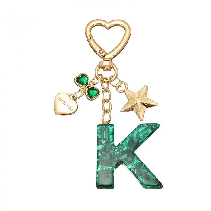 PATIKIL キーチェーン キーホルダー イニシャルレター かわいいデコレーション カップの飾り キーチェーン装飾 バックパック ハンドバッグ 財布用 レター...