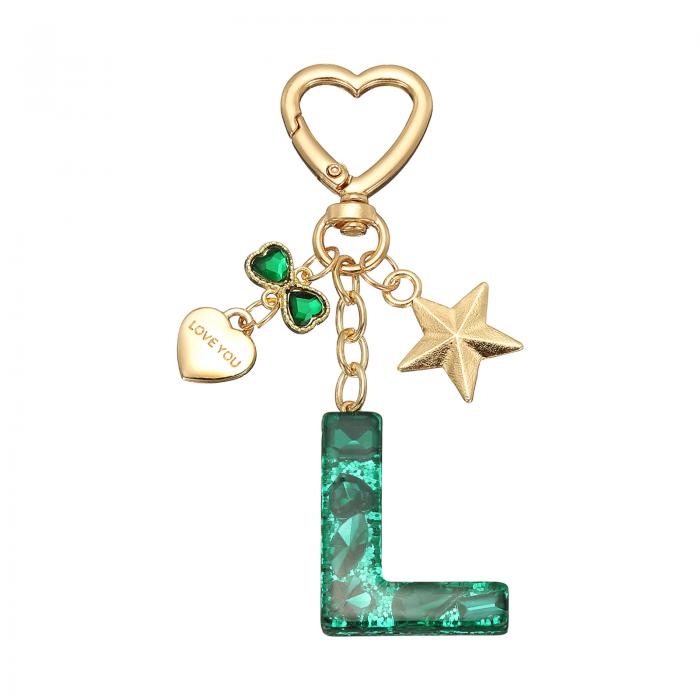 PATIKIL キーチェーン キーホルダー イニシャルレター かわいいデコレーション カップの飾り キーチェーン装飾 バックパック ハンドバッグ 財布用 レター...