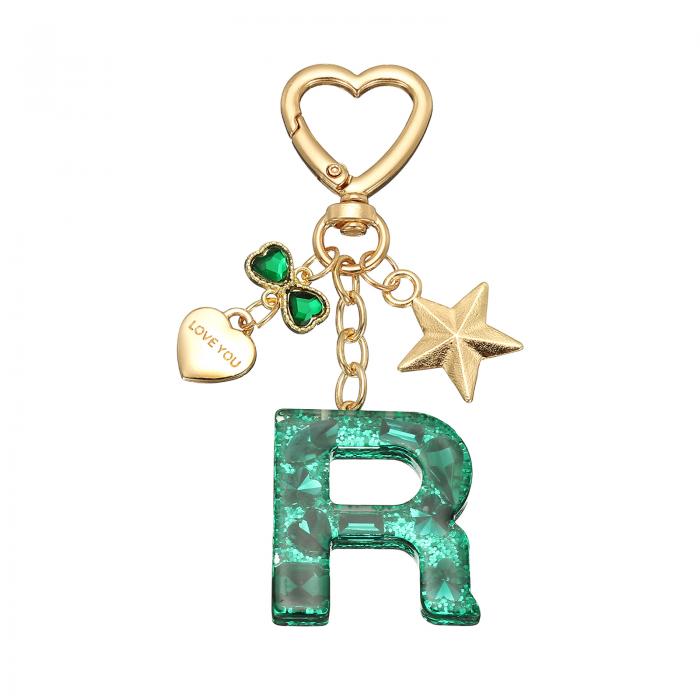 PATIKIL キーチェーン キーホルダー イニシャルレター かわいいデコレーション カップの飾り キーチェーン装飾 バックパック ハンドバッグ 財布用 レター...