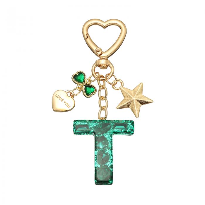 PATIKIL キーチェーン キーホルダー イニシャルレター かわいいデコレーション カップの飾り キーチェーン装飾 バックパック ハンドバッグ 財布用 レター...