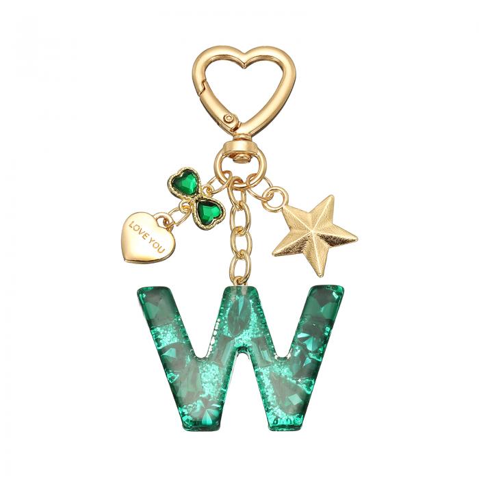 PATIKIL キーチェーン キーホルダー イニシャルレター かわいいデコレーション カップの飾り キーチェーン装飾 バックパック ハンドバッグ 財布用 レター...