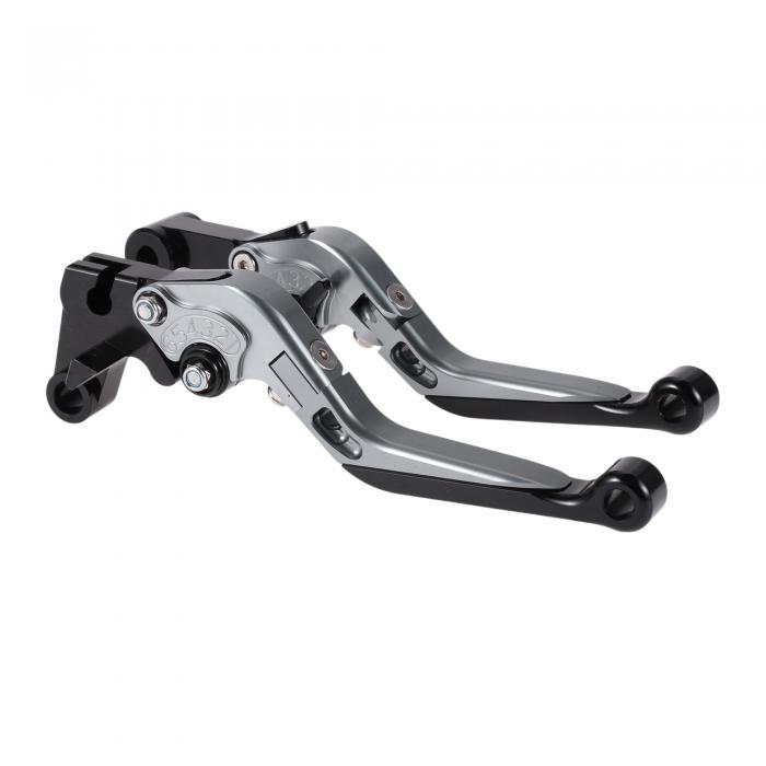 A ABSOPRO Yamahaに対応 YZF R1 15-22用 ショートロングブレーキクラッチレバー アジャスタブルモーターサイクルハンドルブレーキレバーアルミニウム合金チタンハンドルブラックエンド