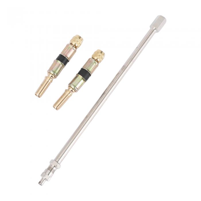 REPAIROCK 1セットの180度カッパータイヤバルブエクステンション フレキシブルプラスチック製75mmタイ..