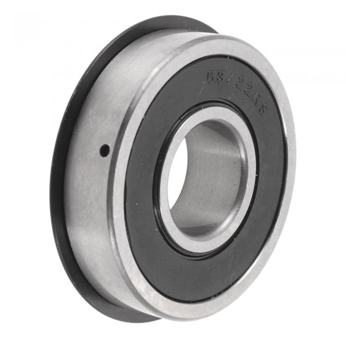 A ABSOPRO 63/22NR 2RS ディープグルーブボールベアリング 22x56x16mm P0 ダブルラバーシール潤滑ベアリング 1個 カースクータースケートボードホイールユニバーサル シルバートーンブラック(2)