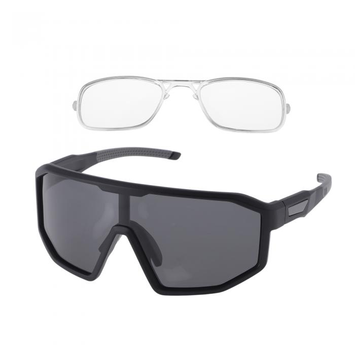 HEROFFIX 1セットのオートバイ用ライディングゴーグル アンチグレア トリアセチールセルロースPC UV400アウトドアスポーツサングラス ブラックレンズ ブラックフレーム