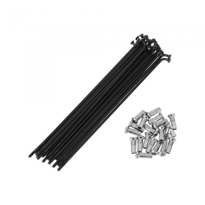 INFINAUTO 20セット13G自転車スポーク131mm自転車ホイールスポーク304ステンレススチールブラック