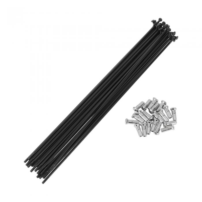 INFINAUTO 20セット13G自転車スポーク203-mm自転車ホイールスポーク304ステンレススチールブラック