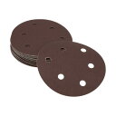 Hihaha サンドペーパーフック&ループサンディングシート125x125mm レッド 150番グリット ラウンド効率的な研磨 自動車製造および修理 木工作業