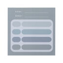 GLIDESMOOTH 付箋 メモ帳 メモ用紙 シール 便利シール 文房具 可愛い 強粘着 多機能 しおり 勉強 仕事 オフィス用 1冊50枚 青 多色