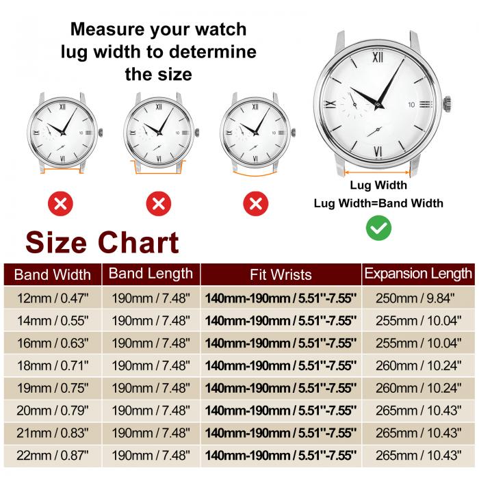 uxcell ステンレススチールウォッチバンド19mmダブルプレスバタフライ クラ スプメタルソリッドスチールチェーンウォッチストラップ交換用曲がった端部スマートウォッチ用男性女性用 黒