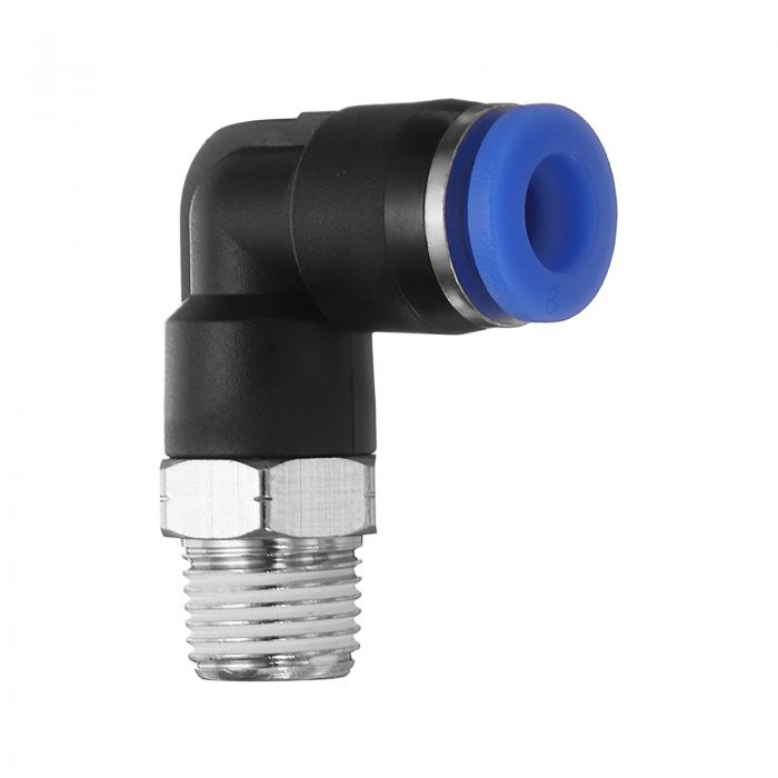 uxcell プッシュ・トゥ・コネクト・フィッティングス メールエルボー 1/4インチチューブOD  ...