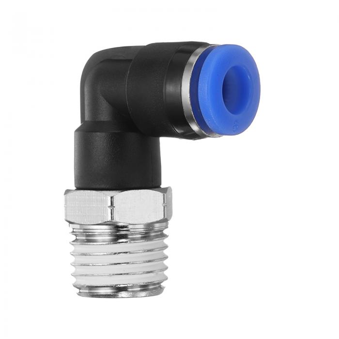 uxcell プッシュ・トゥ・コネクト・フィッティング メールエルボ 1/4インチ チューブ外径 x ...