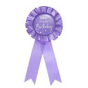 uxcell リボン「It's My Birthday」 バースデーバッジピン ブリキブローチピン レディース メンズ 誕生日パーティーデコレーション パープル