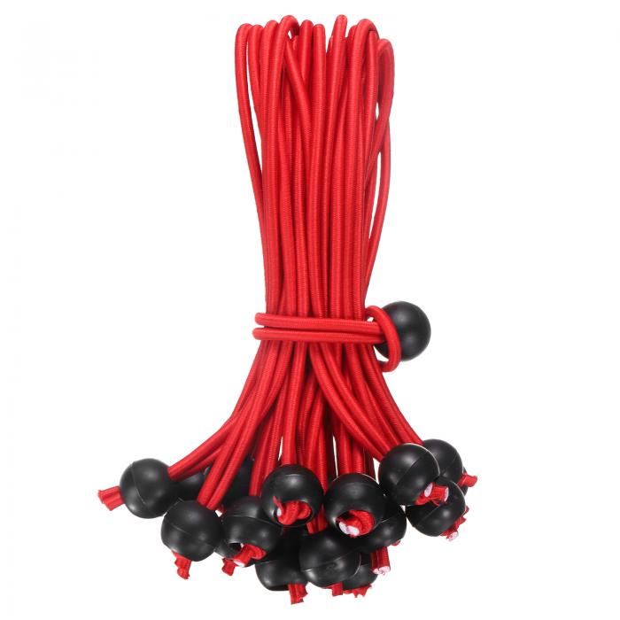 uxcell 8" ボールバンジーコード 20個セット ボール付きバンジーコード テント キャンプ タープ ポスタ..