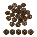uxcell 木製ボタン 100個 12.5mm(1/2