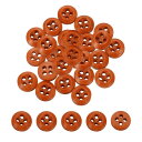 uxcell 木製ボタン 100個 9mm(3/8