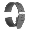 uxcell 26mm シリコンウォッチバンド クイックリリース 柔軟で柔らかいラバーウォッチストラップ ステンレススチール シルバークラ スプ付き メンズ・レ...