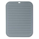 uxcell シリコーン食器乾燥クッション 9" x 12" シリコーントリベット ホットポットやフライパン用 食器乾燥クッション 耐熱 滑り止め キッチンカウンター用 ダークグレー
