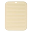 uxcell シリコーン食器乾燥クッション 9"×12" シリコーントリベット ホットポットやフライパン用 耐熱性滑り止め食器乾燥パッド キッチンカウンター用 ベージュ