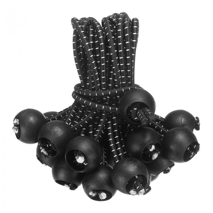 uxcell 4" ボールバンジーコード 25個セット ボール付きバンジーコード タープ テント キャンプ ポスタ..