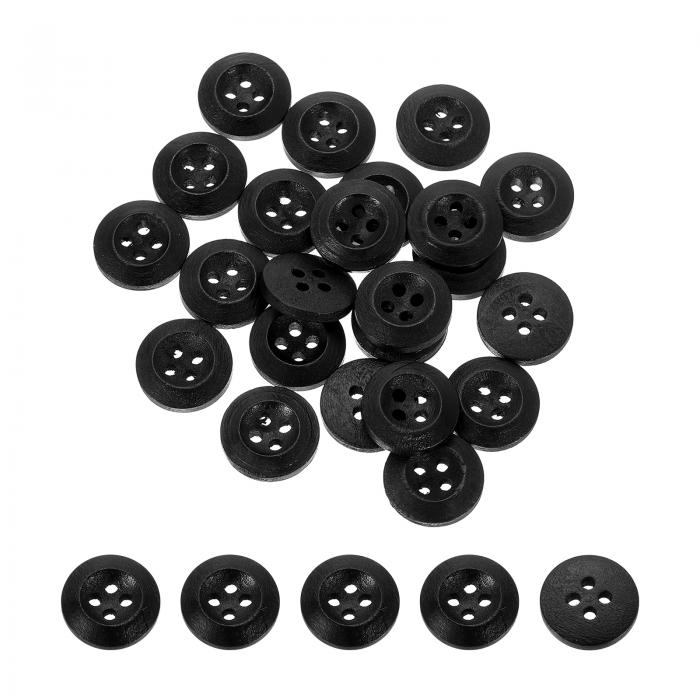 uxcell 木製ボタン 100個 15mm(8/15