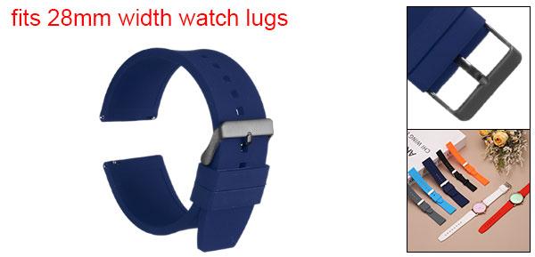 MIMOSA ミモザ 時計バンド クロコマット 19mm ブラック 美錠:銀 WRM-A19