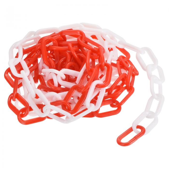 uxcell プラスチックチェーンリンク 1.3インチ10フィートプラスチックバリアチェーンセーフティーチェ..