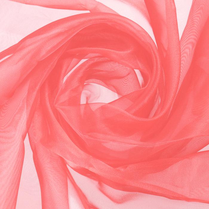 uxcell スイカ赤オーガンザ生地60"花嫁ソリッドシアーオーガンザ水晶オーガンザシルキー DIYクラフトテ..