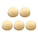 uxcell 5個入り 金属製丸ボタン 10mm 亜鉛合金シャンク フラット裁縫工芸 交換用ボタン 衣類装飾 DIYアクセサリー用 明るい金色