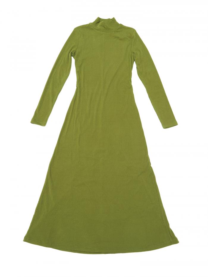 Allegra K レディース セーター マキシ ドレス タートルネック カジュアル ベーシック 長袖 ストレッチ..