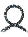 Elerevyo Women's Floral Printed Blended Cotton Scarves, 21.7x21.7" Small Square Flowers Headscarf Neckerchief Black Mini Flower