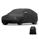 X AUTOHAUX カーカバー アウトドア 防水 日光 雪 雹 保護 左側ドア ジッパー 210D-PU ジェネシスに対応 GV60用