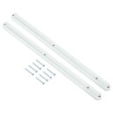 uxcell 引き出しスライド 5セット300mm - プラスチック製引き出しレール ネジ付き キャビネット引き出しベッドサイドテーブルワードローブドレッサー用 サイドマウント溝入りガイドレール(ホワイト)