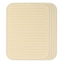 uxcell 4枚セット シリコーン食器乾燥クッション 9" x 12" シリコンポットスタンド 耐熱 滑り止め キッチンカウンター用 食器乾燥パッド ベージュ