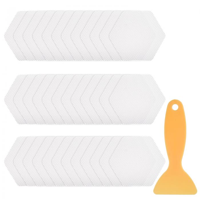 uxcell 36個 滑り止めバスタブステッカーセット3.15"ヘキ サゴンシャワーフロアステッカーPEVA防滑粘着..