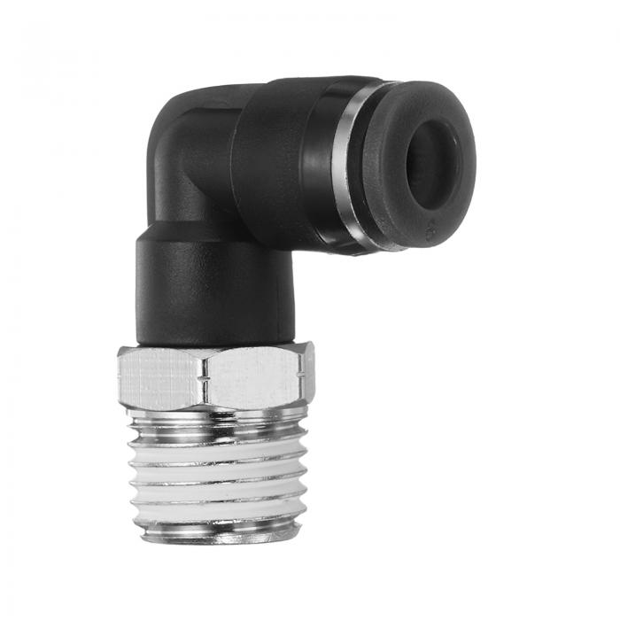 uxcell プッシュ・トゥ・コネクト・フィッティング メールエルボ 1/4インチチューブOD x  ...